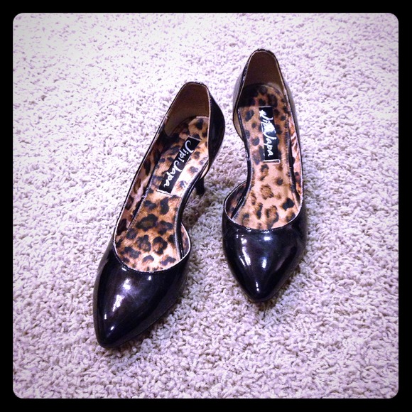 Black, patent pumps