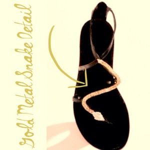 gold snake gladiator sandals by Torrid