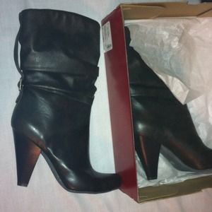 Dark brown heeled boot from JCPenney NWT