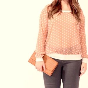 RESERVED Sheer polka dot sweater RESERVED