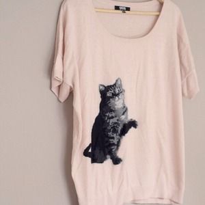 Pink cat sweater by ASOS curve