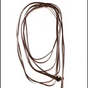 Wrap Around Infinity Belt: brown color