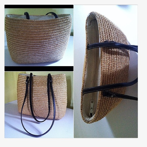 Vintage Straw Tote