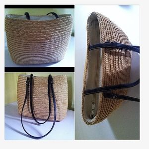 Vintage Straw Tote
