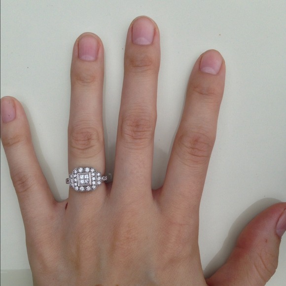 >>>SOLD<<<14k white gold fashion diamond ring - Picture 1 of 3