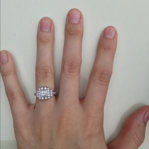 >>>SOLD<<<14k white gold fashion diamond ring