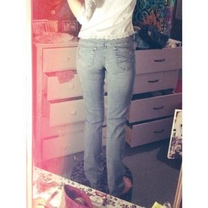 Perf Butt Light Wash Skinny Jeans