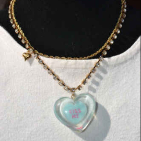 Betsey Johnson candyland love me necklace