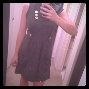 Gray casual stretchy fall dress