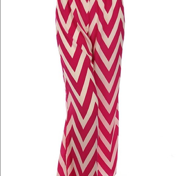 Pink Chevron Pants