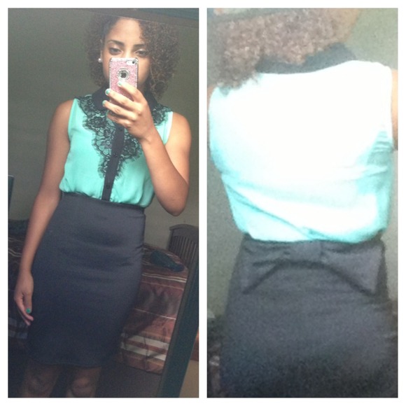 High waisted skirt and top