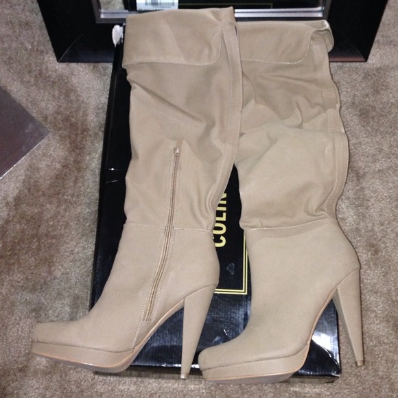 COLIN STUART OVER KNEE HIGH HEEL PLATFORM BOOTS - Picture 2 of 4