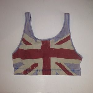 Item on hold ⚠️British flag crop top