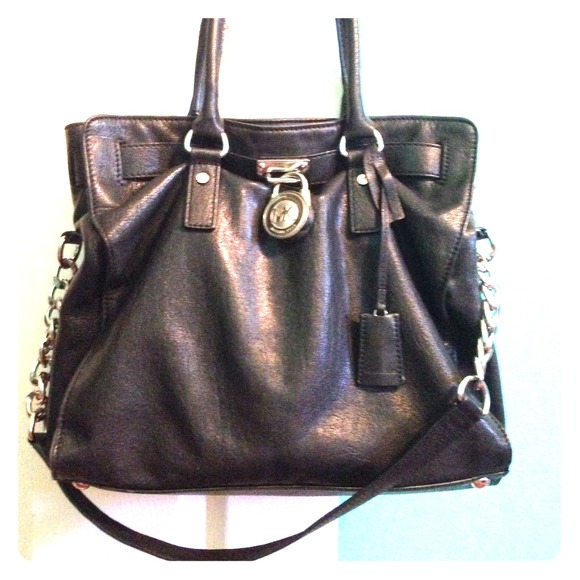 Michael Kors Black Leather Hamilton - Large