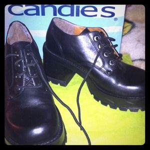 Black Giddy from Candie's shoes, black, size 9