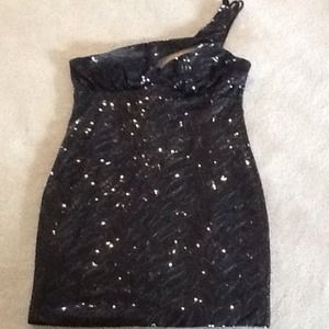 Mod cloth sequin one shoulder dress