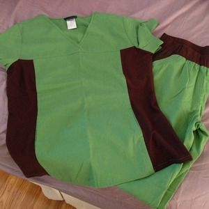 Cherokee green scrubs worn once