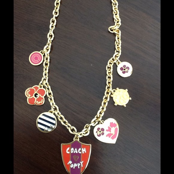 Authentic Coach charm necklace NWOT