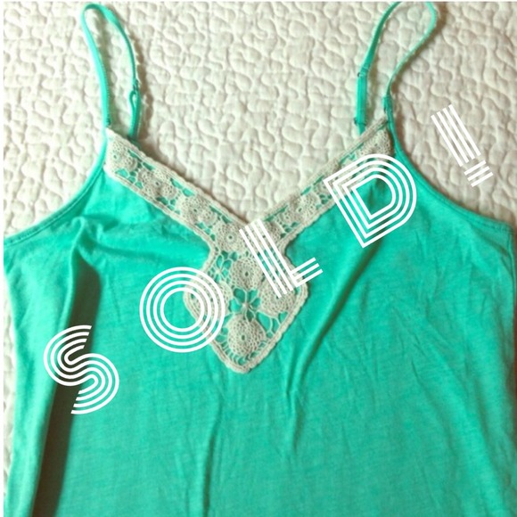 SOLD 🎉 AE  Teal Turquoise Cami Tank Top M  💖