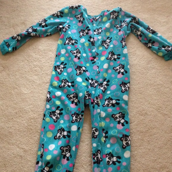 47 off circo intimates sleepwear girls 1416 panda onsie flannel girls pajamas size 14