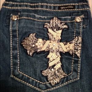 Miss Me Size 32 Cross-bling Jeans