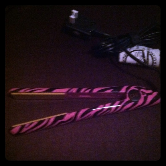 Other - Lightly used pink zebra chi flat iron