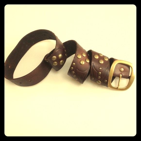 SOLD! Leather studded belt
