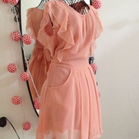 atmosphere Dresses & Skirts - ❗️❗️SOLD❗️❗️Blush pink polka dot ruffle dress