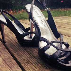 Black Open Toe Heels