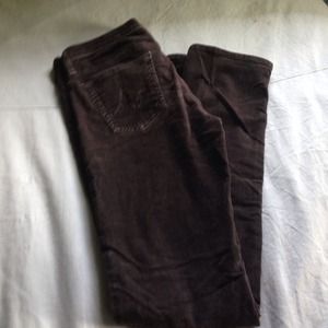 AG "The Willow" size 28 corduroys navy/purple