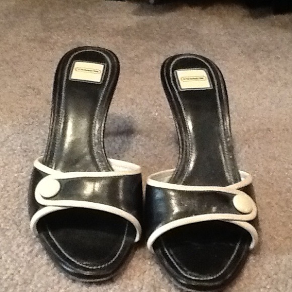 Authentic Coach slip on sandals