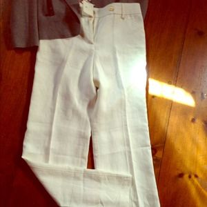 White linen pants from j crew