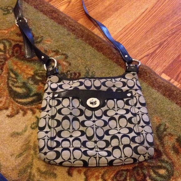 Authentic black coach crossbody