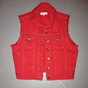 Red Denim Vest LF Millau (reduced) sold🚫