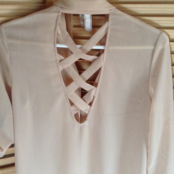 Cream Chiffon Shirt - Picture 2 of 2