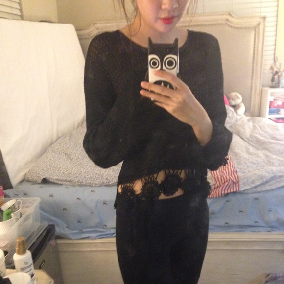 New price! Knit sweater with intricate detailing