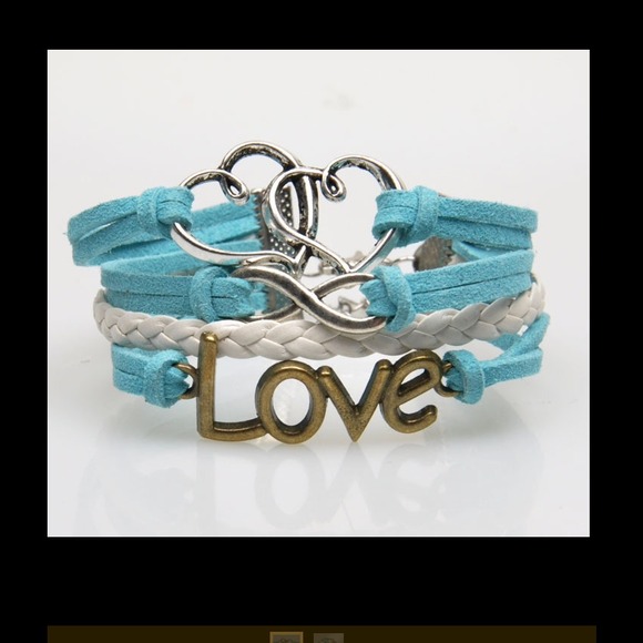 💍 ( 2 for $20 )  Love /  Infinity Bracelets - blue - Arm Candy