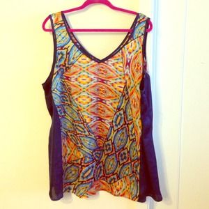 Colorful sleeveless shell