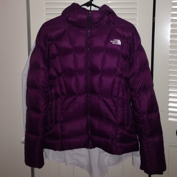 Dark purple northface marshmallow jacket