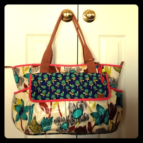 Fossil Coated Canvas Handbag