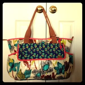 Fossil Coated Canvas Handbag