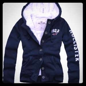 Hollister button up hoodie