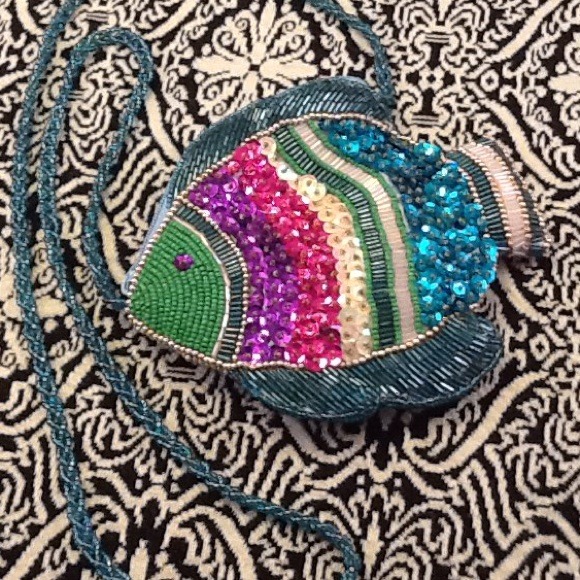 Breaded fish purse w/ shoulder strap. NWOT