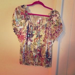Floral boho top