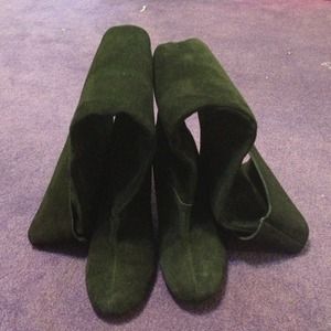 Leather over the knee boots