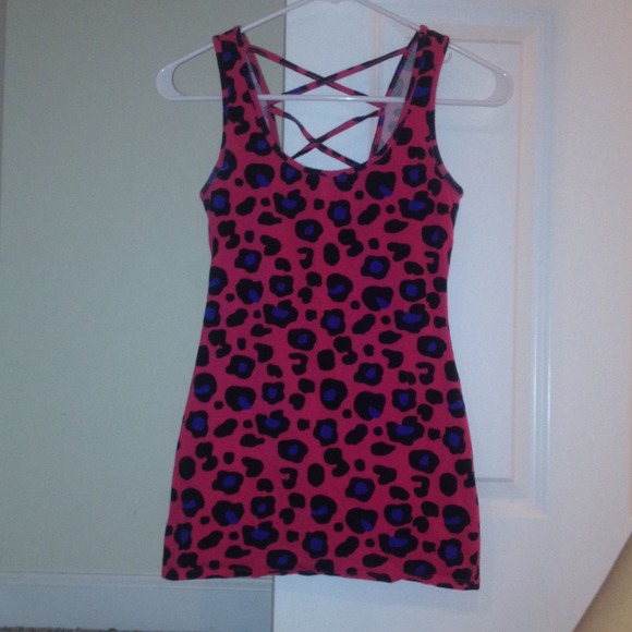 Pink cheetah dress/tank top!🐯