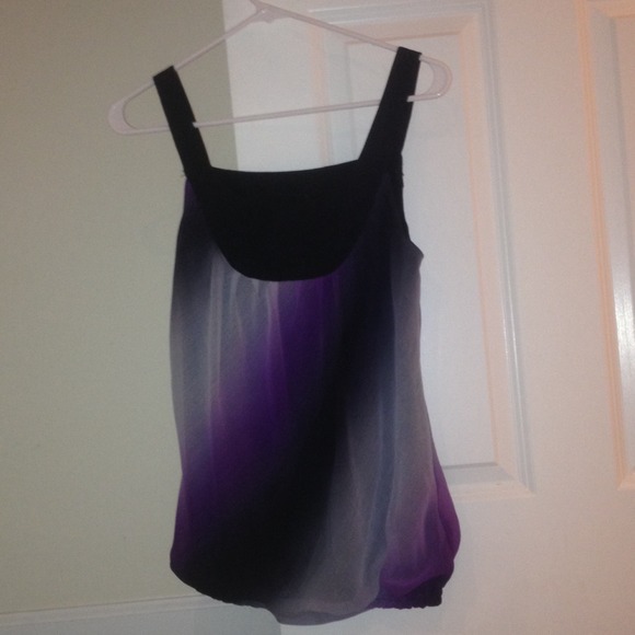 Purple, grey, and black rose tank top!!