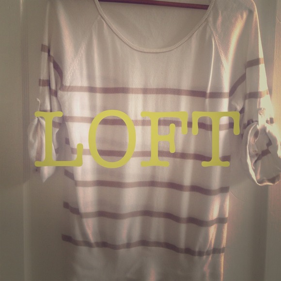 SOLD LOFT stripe sweater
