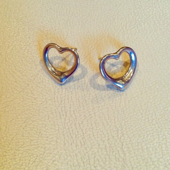 Tiffany and Co Open Heart Sterling Silver Earings
