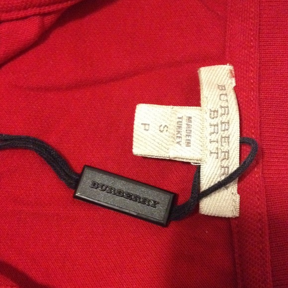 Red Burberry Brit Collared Shirt - Picture 3 of 3